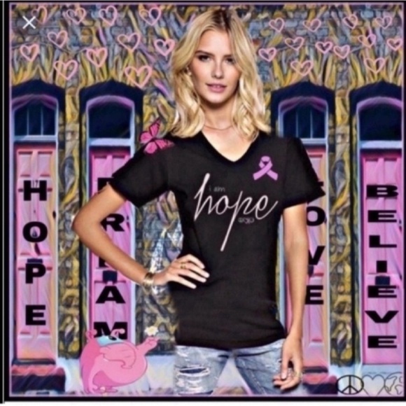 Piece Love World Women's Black Hope Graphic Tee S - Picture 1 of 2
